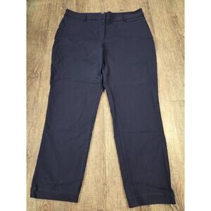 Talbots Hampshire Straight Ankle Pants - Ponte Navy Blue Size 16